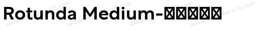 Rotunda Medium字体转换